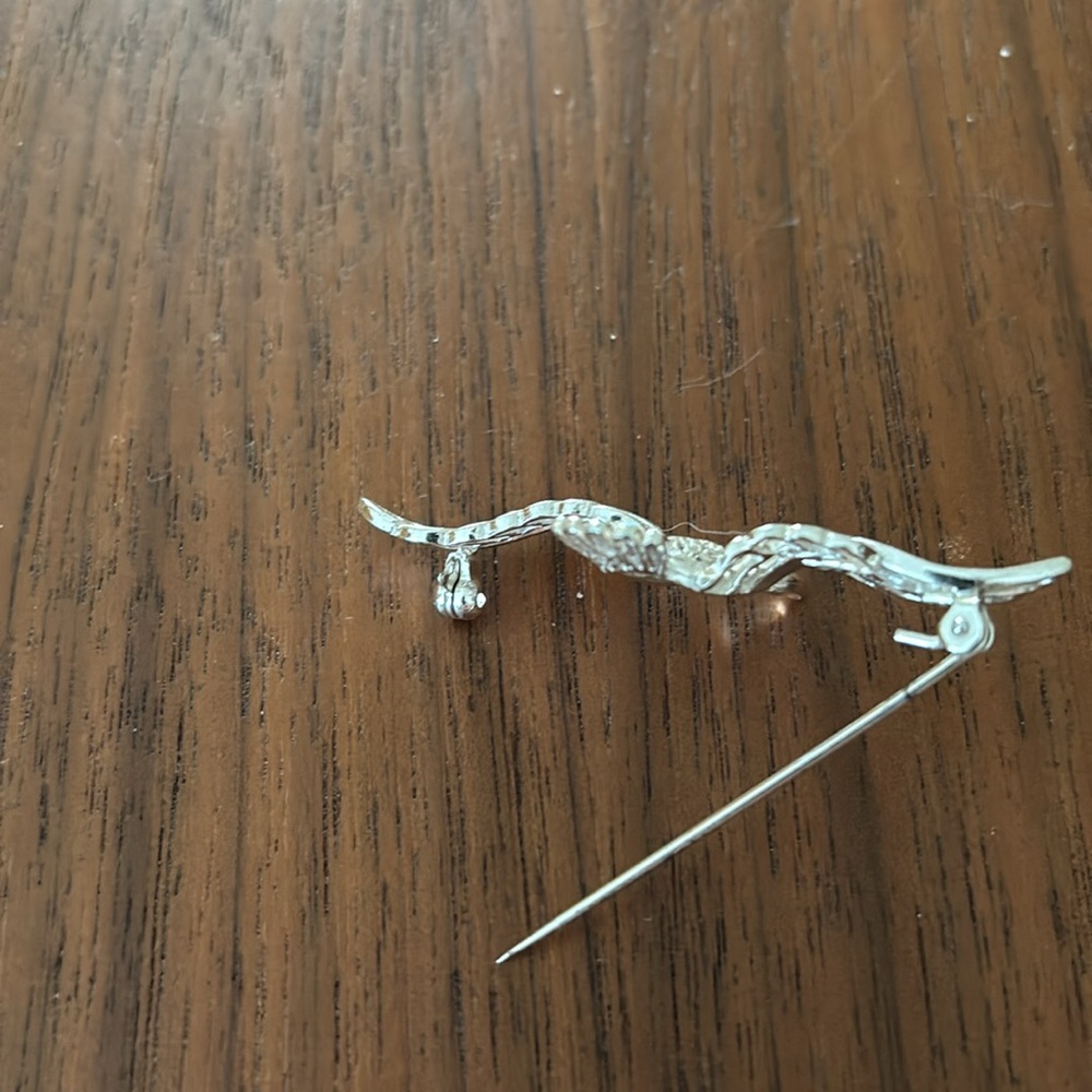 Vintage 1960 filigree seagull silver brooch-RARE - Picture 13 of 13